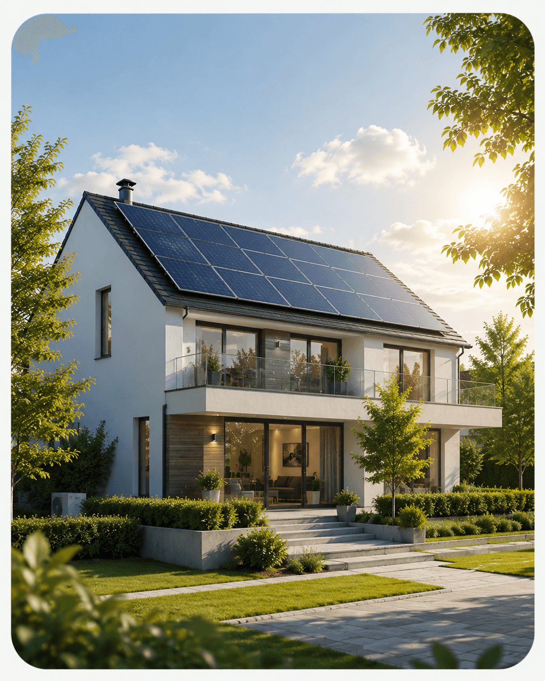 Modern home powered by Solor rooftop solar