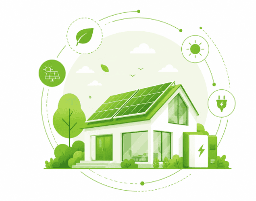 A modern solar-powered property
