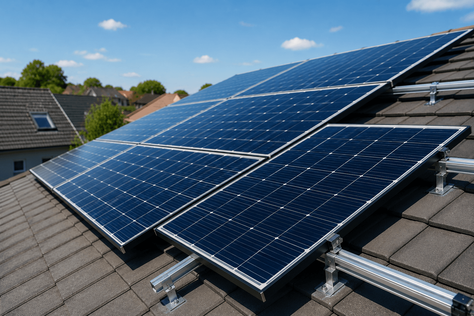 Commercial rooftop solar installation